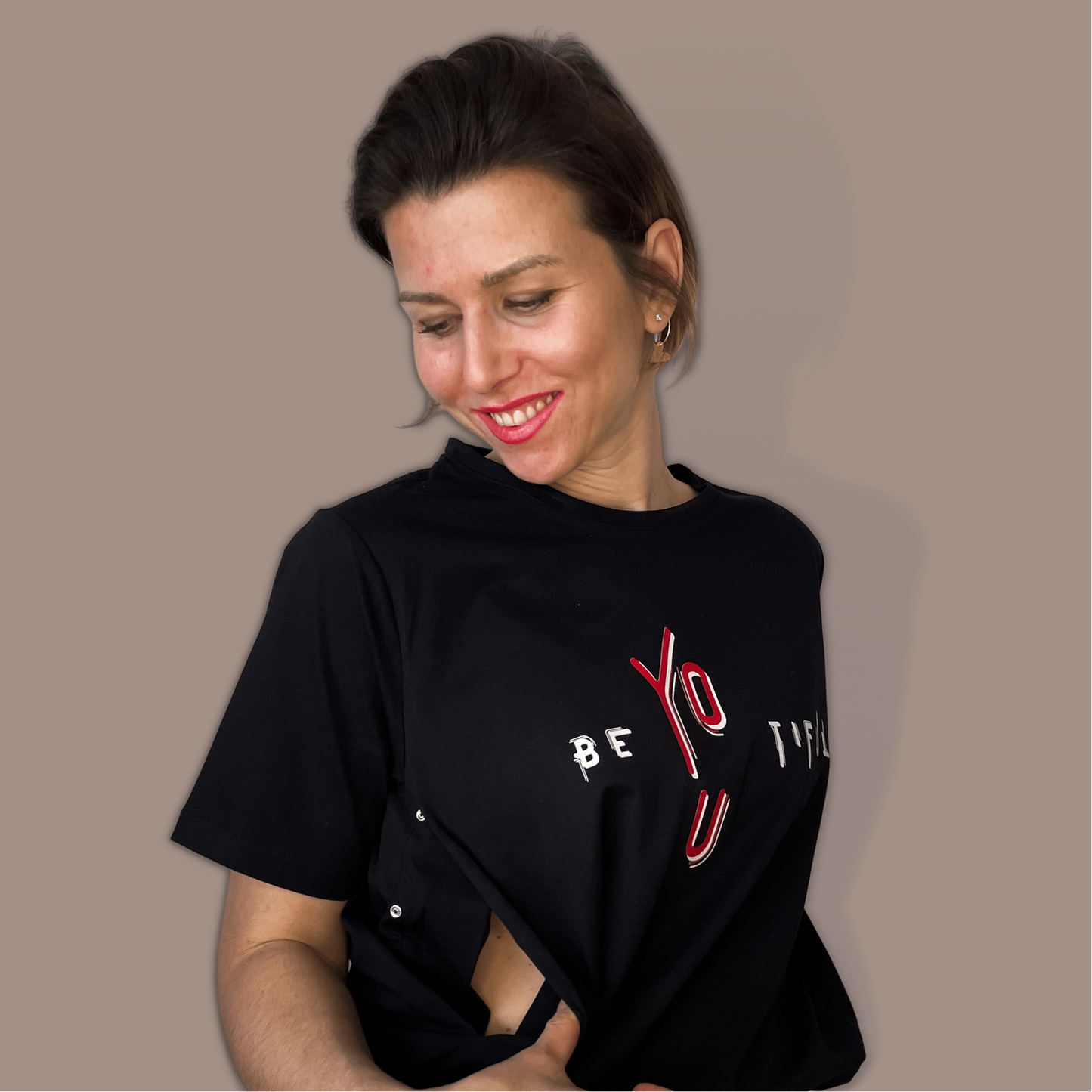 - beYOUtiful - Emzirme Tişörtü (Çitçitler)